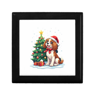 Funny Festive Dog Costume with decorated Christmas Gift Box