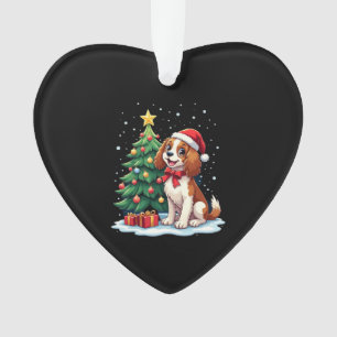 Funny Festive Dog Costume with decorated Christmas Ornament