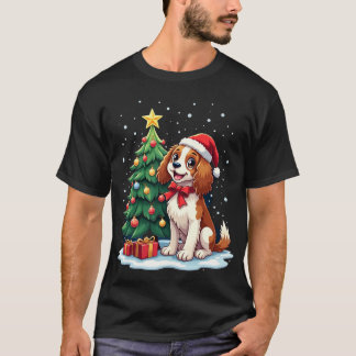 Funny Festive Dog Costume with decorated Christmas T-Shirt