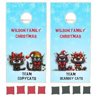 Funny Festive Frazzled Black Christmas Cats
