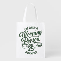 Funny Festive Grocery Bag