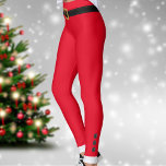 Funny Festive Red Christmas Elf Leggings<br><div class="desc">These festive leggings are a must this Holiday Season - they'll stretch with you as you eat,  drink and be merry. Happy Holidays!</div>