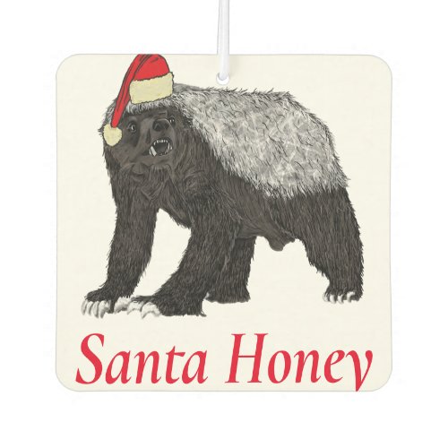 Funny Festive Santa Honey Badger Badass Christmas Air Freshener