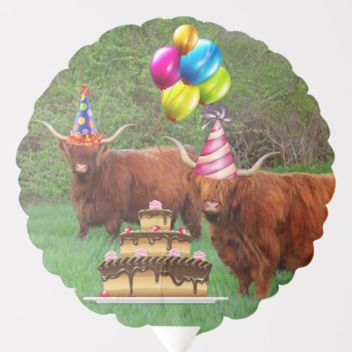 Funny Festive Steer Birthday Balloon