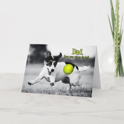 Funny Fetch Jack Russell Dog Fathers Day Card