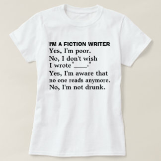 Funny Fiction Writer Answer Sheet Author Humor T-Shirt