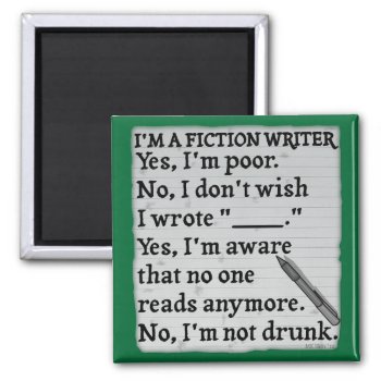 Funny Fiction Writer Answer Sheet Paper Magnet by HaHaHolidays at Zazzle