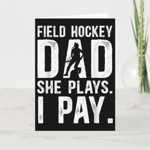 Funny Field Hockey Dad Of A Field Hockey Player Fa Card