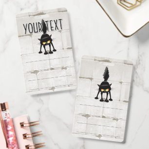 Funny Fierce Black Cat Cartoon  Badge