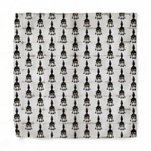 Funny Fierce Black Cat Cartoon  Bandana