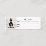Funny Fierce Black Cat Cartoon  Mini Business Card