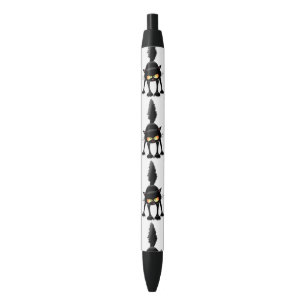 Funny Fierce Black Cat Cartoon  Pen