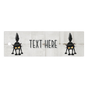 Funny Fierce Black Cat Cartoon Ruler