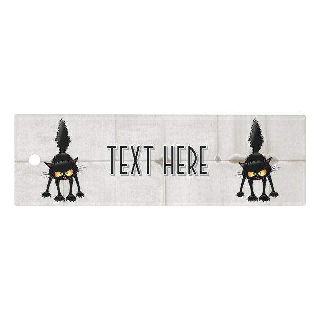 Funny Fierce Black Cat Cartoon  Ruler (Front)