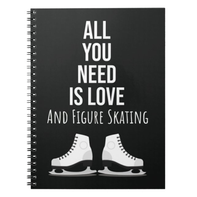Funny Figure Skating Gifts Humor Ice Skater Winter Notebook (Front)