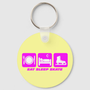 Funny figure skating keychain