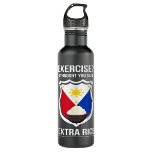 Funny Filipina Filipino Food Joke Rice Philippines Stainless Steel Water Bottle