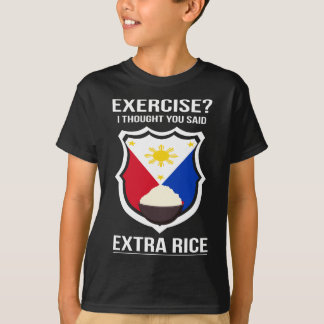 Funny Filipina Filipino Food Joke Rice Philippines T-Shirt