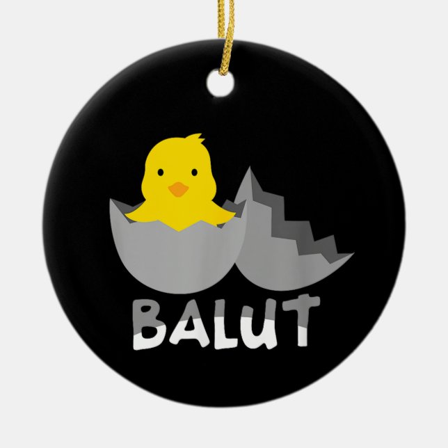 Funny Filipino Balut Ceramic Ornament (Front)