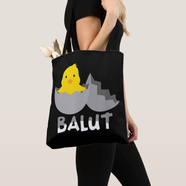 Funny Filipino Balut Tote Bag (Close Up)