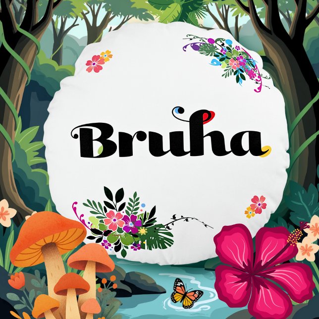 Funny Filipino Bruha Boho Round Pillow Blue (Creator Uploaded)