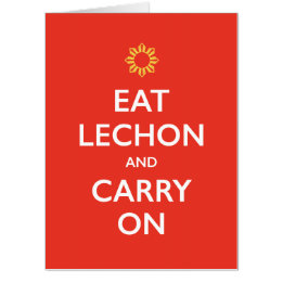 Funny Filipino Father's Day 'Lechon' and Carry On Card