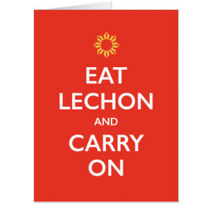 Funny Filipino Father's Day 'Lechon' and Carry On Card
