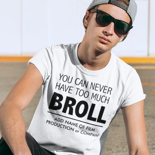 Funny Film Producer Videographer Filmmaker Joke T-Shirt (The shirt color and all text colors are fully customizable)