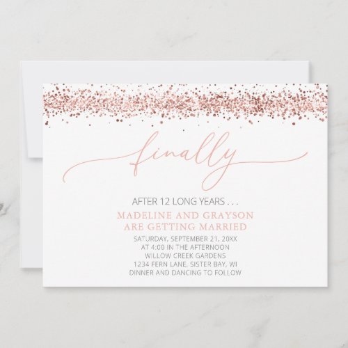 Funny Finally Getting Married Casual Wedding Invitation