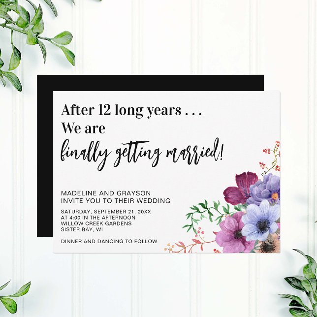 Funny Finally Getting Married Casual Wedding Invitation (Creator Uploaded)