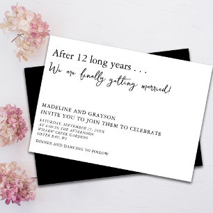 Funny Finally Getting Married Casual Wedding Invitation