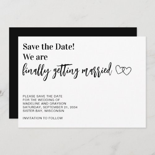 Funny Finally Getting Married  Save The Date