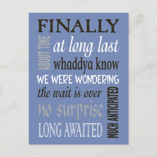 Funny Finally married announcement