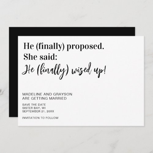 Funny Finally Wedding Save The Date