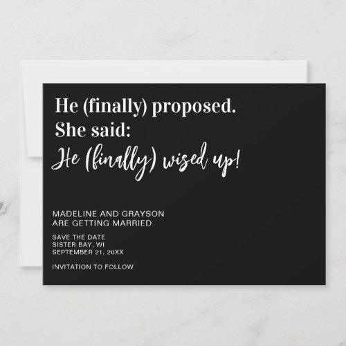 Funny Finally Wedding Save The Date