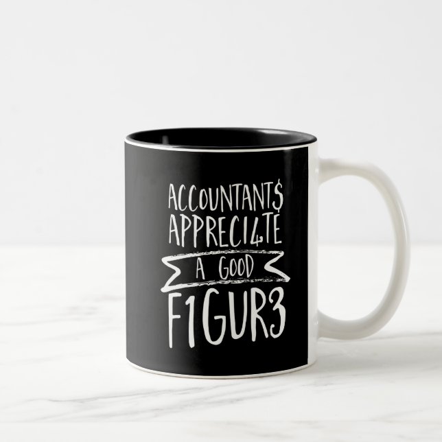 Funny Finance Accountant Office Humor Two-Tone Coffee Mug (Right)