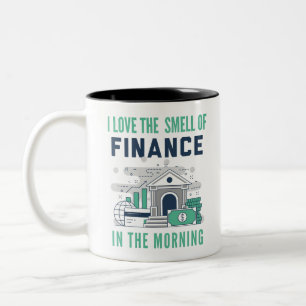 Funny Finance Mug Business Office Coworker Blue