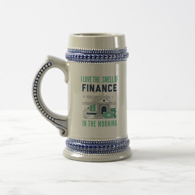 Funny Finance Mug Business Office Coworker Blue (Left)