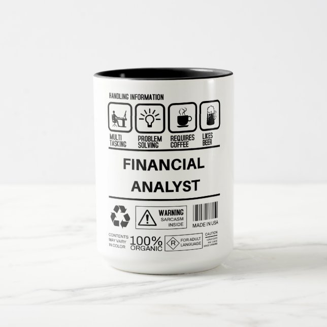 Funny Financial Analyst Handling Information Mug (Center)