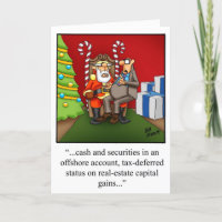 Funny Financial Christmas Humor card