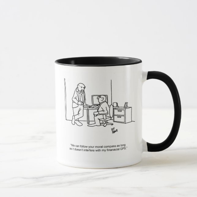 Funny "Financial GPS" Business Mug Gift (Right)