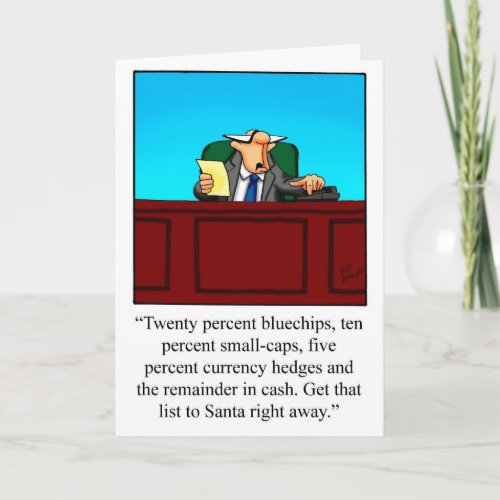 Funny Financial Humor Christmas Card