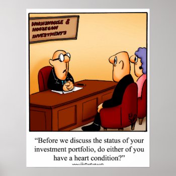 Funny Financial Planner Humor Poster by Pandemoniumcartoons at Zazzle