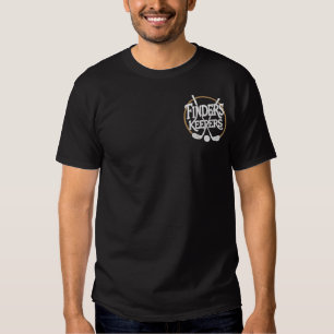 Funny Finders Keepers Golf Humorous Bold Design Embroidered T-Shirt