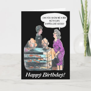 Funny HAPPY BIRTHDAY Card, Women Wrong Bra Size by American