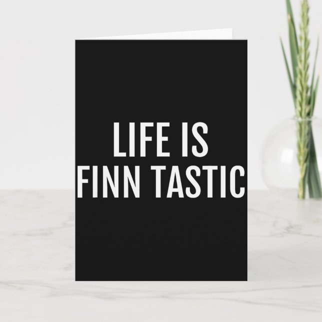 Funny Finnish Finland Quote Shirt _ Lie Is Finn Ta Card (Front)