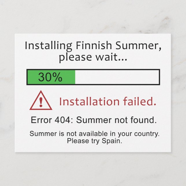 Funny Finnish Summer postcard (Front)