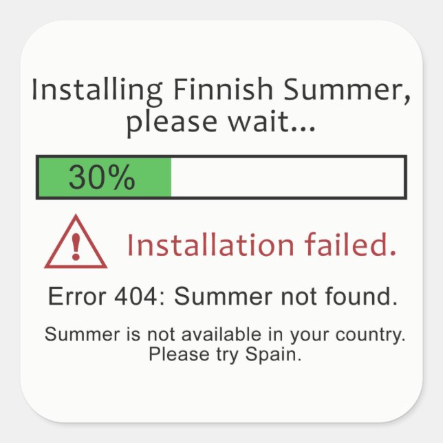 Funny Finnish Summer stickers (Front)