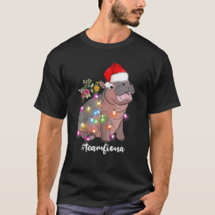 Funny Fiona The Hippo Baby Christmas Lights T-Shirt