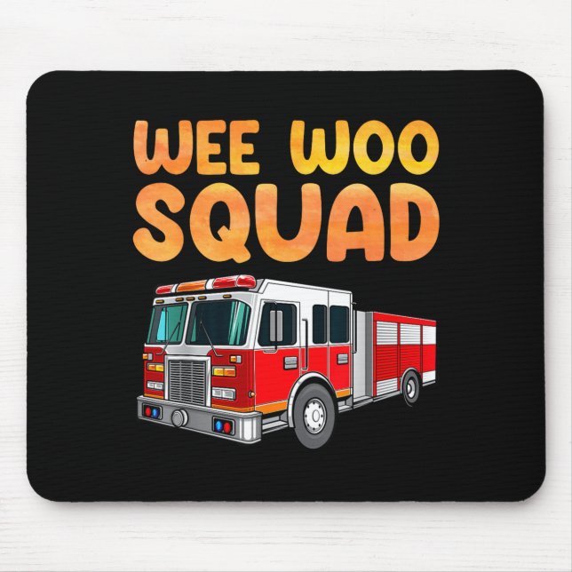 Funny Firefighter Art For Kids Men Women Fireman F Mouse Pad (Front)